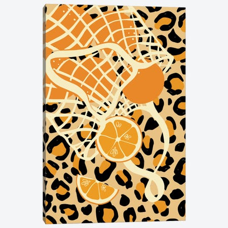 Mesh Bag On Cheetah Pattern Canvas Print #SHZ563} by Jania Sharipzhanova Canvas Print
