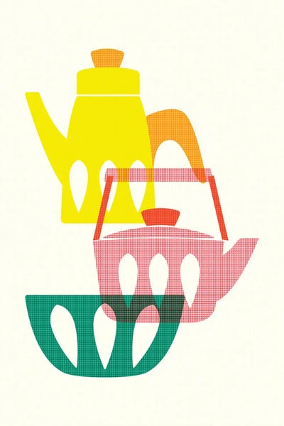 Jania Sharipzhanova: Midcentury Dishes Riso by Jania Sharipzhanova