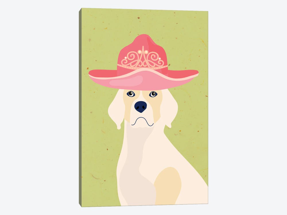Labrador In Tiara Cowgirl Hat by Jania Sharipzhanova 1-piece Canvas Print