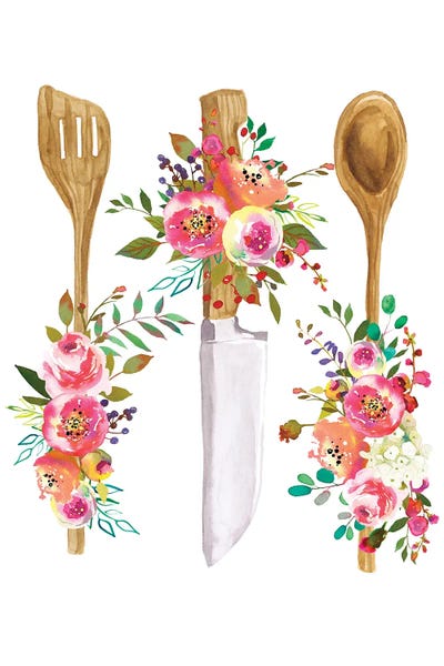 Jania Sharipzhanova: Cutlery Print by Jania Sharipzhanova
