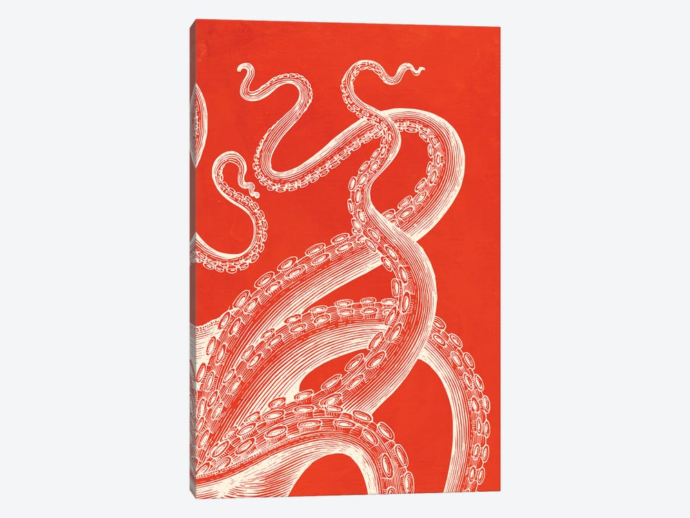 Kraken On Coral by Jania Sharipzhanova 1-piece Canvas Print