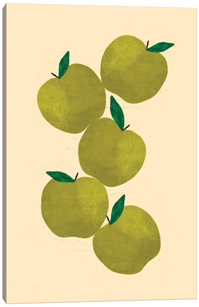Granny Smith Apples Canvas Art Print - Apple Art