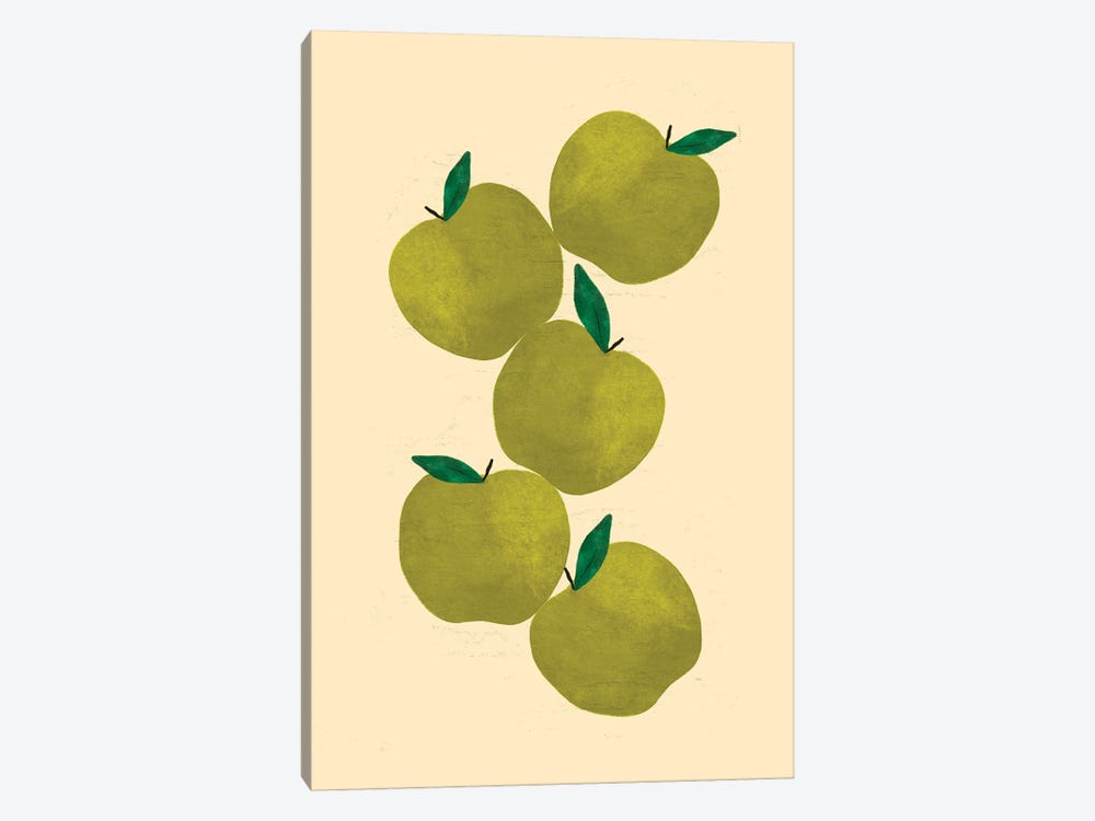 Granny Smith Apples by Jania Sharipzhanova 1-piece Canvas Art