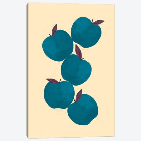 Blue Apples Canvas Print #SHZ594} by Jania Sharipzhanova Canvas Art Print