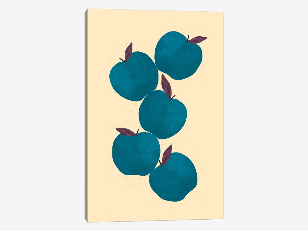 Blue Apples by Jania Sharipzhanova 1-piece Canvas Art Print