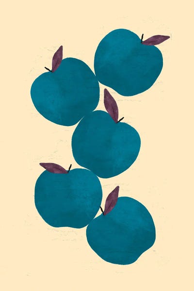 Jania Sharipzhanova: Blue Apples by Jania Sharipzhanova