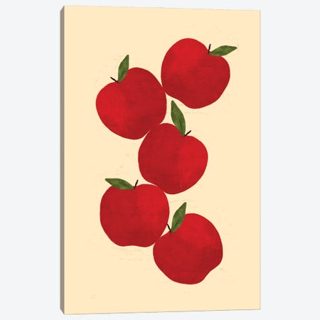 Red Apples Canvas Print #SHZ595} by Jania Sharipzhanova Art Print