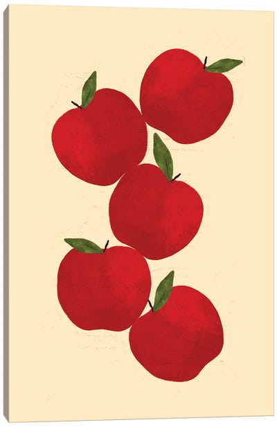 Red Apples Canvas Art Print - Jania Sharipzhanova