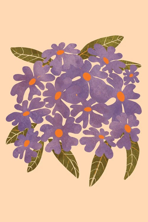 Purple Asters by Jania Sharipzhanova wall art