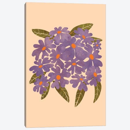 Purple Asters Canvas Print #SHZ597} by Jania Sharipzhanova Canvas Print