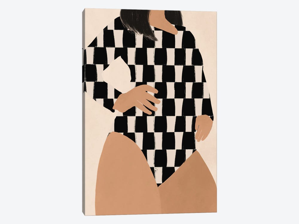 My Checker Leotard by Jania Sharipzhanova 1-piece Canvas Art