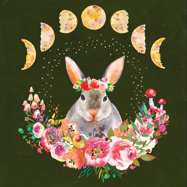Jania Sharipzhanova: Cottagecore Grey Bunny by Jania Sharipzhanova