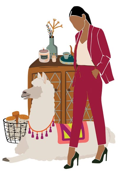 Party Animals: Christmas With Llama by Jania Sharipzhanova