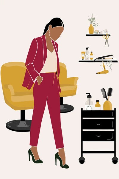 Hairdresser Glam by Jania Sharipzhanova canvas print