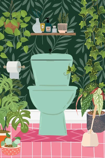 Jania Sharipzhanova: Jungle Loo Bathroom by Jania Sharipzhanova