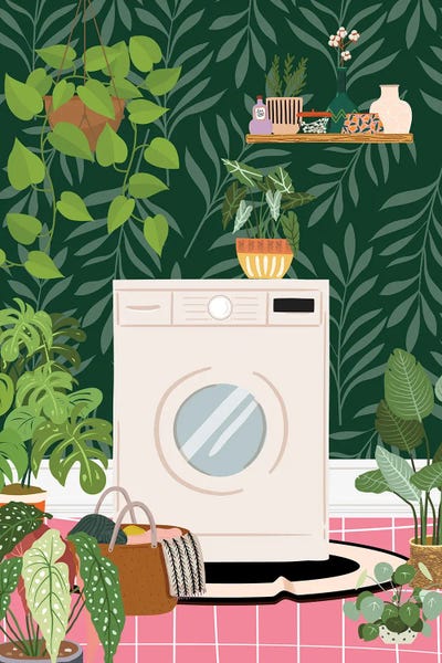 Jania Sharipzhanova: Tropical Laundry Room by Jania Sharipzhanova