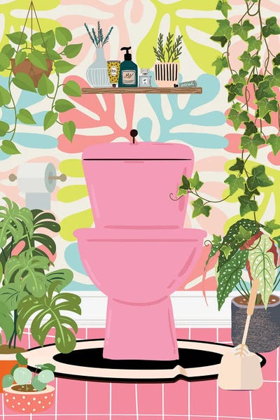 Jania Sharipzhanova: Toilet In Matisse Bathroom by Jania Sharipzhanova
