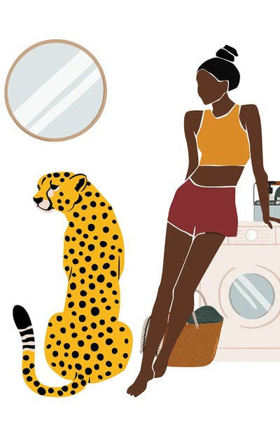 Leopards: Urban Jungles Laundry by Jania Sharipzhanova