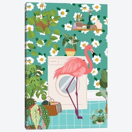 In Laundry Room - Tropical Decor Canvas Print #SHZ664} by Jania Sharipzhanova Canvas Print