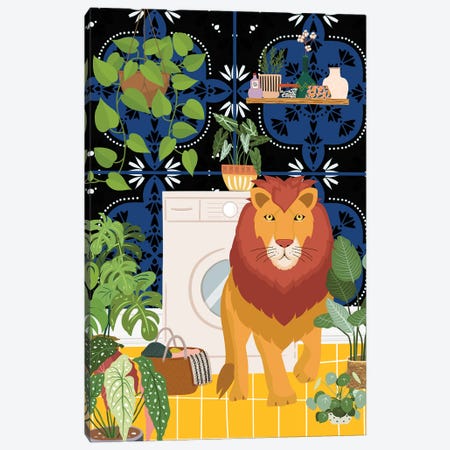 Lion In My Moroccan Style Laundry Room Canvas Print #SHZ681} by Jania Sharipzhanova Canvas Artwork