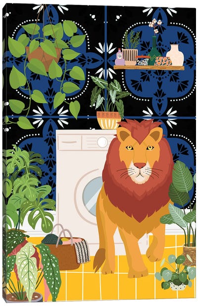 Lion In My Moroccan Style Laundry Room Canvas Art Print - Jania Sharipzhanova