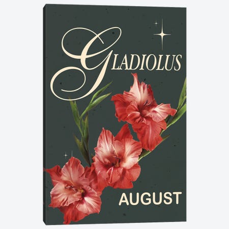 August Birth Flower Gladiolus Canvas Print #SHZ686} by Jania Sharipzhanova Canvas Print