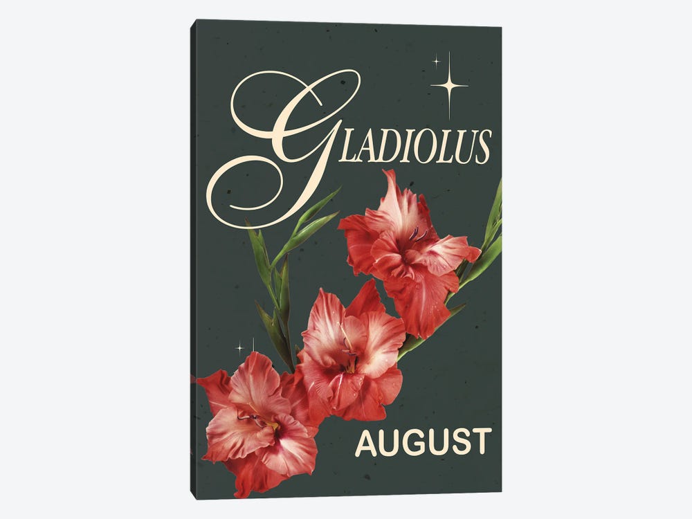 August Birth Flower Gladiolus by Jania Sharipzhanova 1-piece Canvas Art