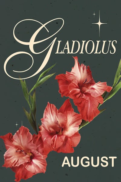 Gladioli: August Birth Flower Gladiolus by Jania Sharipzhanova