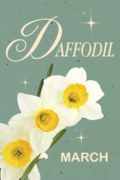 Daffodils: March Birth Flower Daffordil by Jania Sharipzhanova