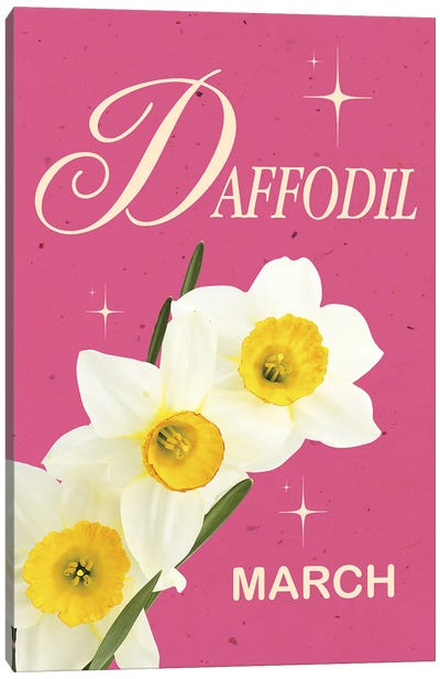 March Birth Flower Canvas Art Print - Daffodil Art