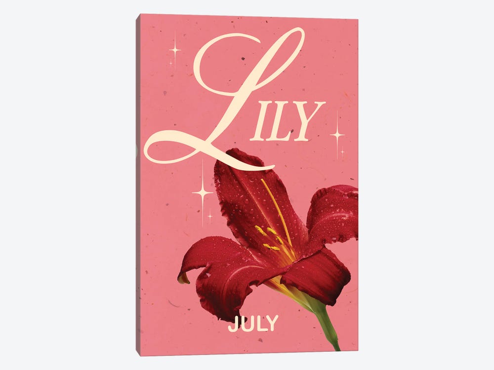 July Birth Flower Lily by Jania Sharipzhanova 1-piece Canvas Print