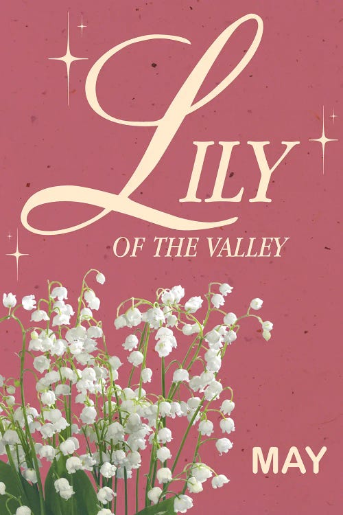 May Birth Flower Lily Of The Valley by Jania Sharipzhanova wall art