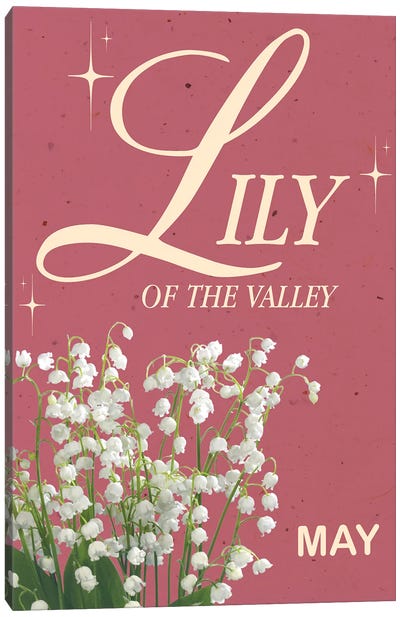 May Birth Flower Lily Of The Valley Canvas Art Print - Jania Sharipzhanova