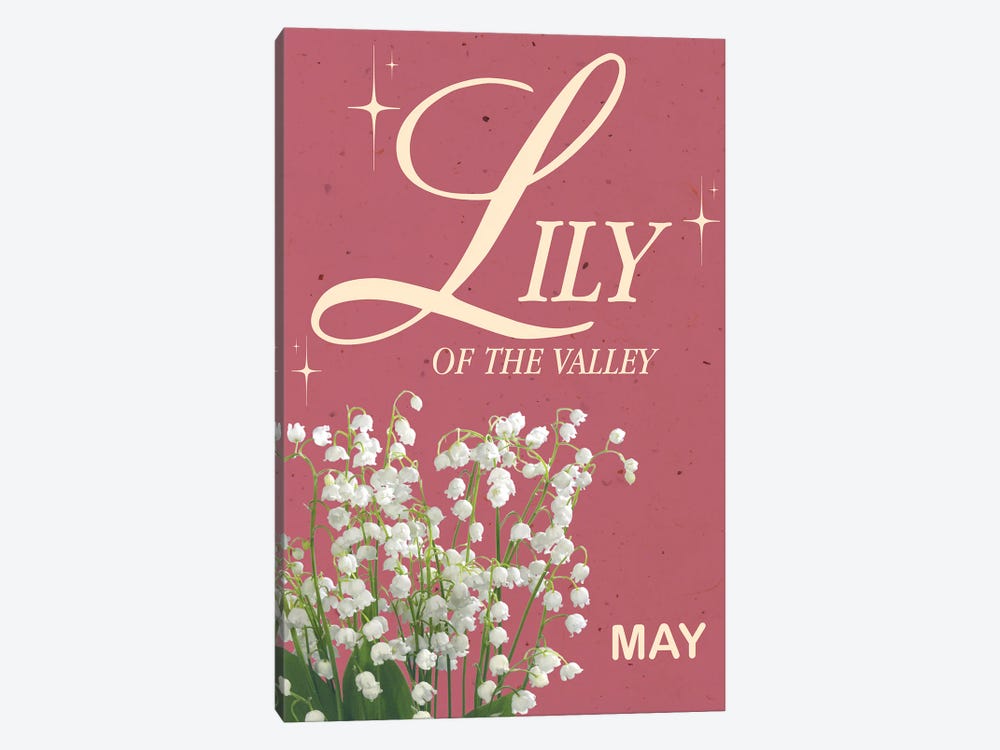 May Birth Flower Lily Of The Valley by Jania Sharipzhanova 1-piece Canvas Artwork