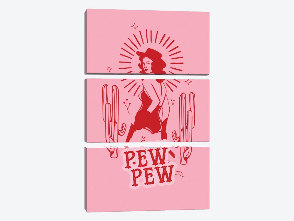 Pew Pew by Jania Sharipzhanova 3-piece Art Print