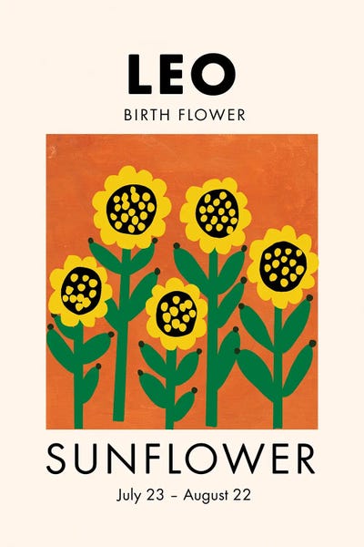 Fine Art Print: Leo Birth Flower by Jania Sharipzhanova