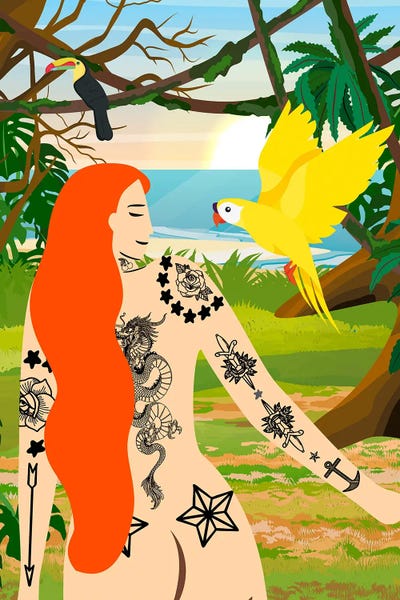 Jania Sharipzhanova: Golden Conure And Me by Jania Sharipzhanova