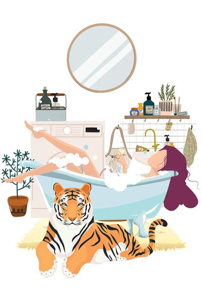 Tiger Urban Jungles by Jania Sharipzhanova canvas print