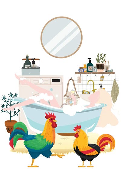 Jania Sharipzhanova: Roosters Urban Jungles by Jania Sharipzhanova