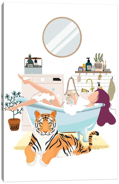 Tiger Urban Jungles Series Canvas Art Print - Self-Care Art