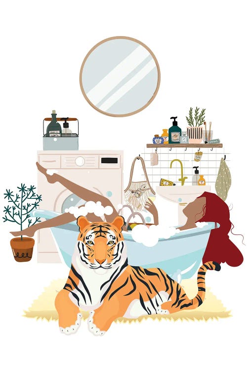 Tiger In Bathroom Urban Jungles Series