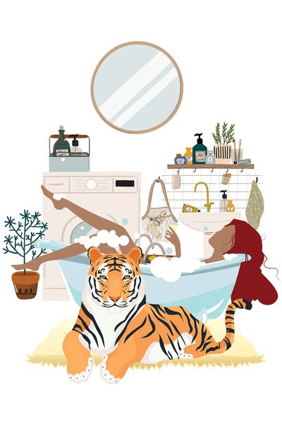 Tiger In Bathroom Urban Jungles Series