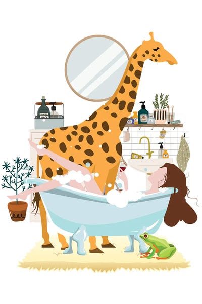 Jania Sharipzhanova: Giraffe Urban Jungles Series by Jania Sharipzhanova