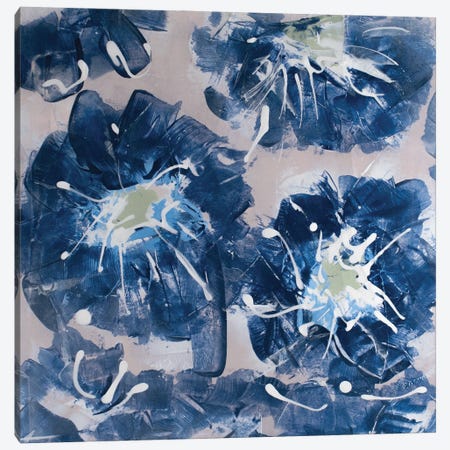 Blossom Blue II Canvas Print #SIA14} by Sia Aryai Canvas Artwork