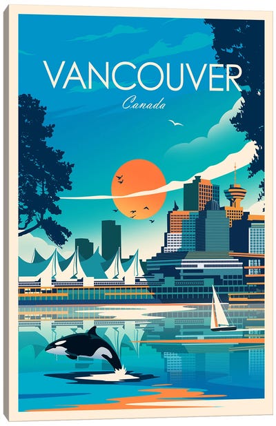 Vancouver Canvas Art Print - Whale Art