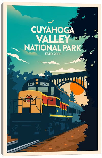Cuyahoga Valley National Park Canvas Art Print - Bridge Art
