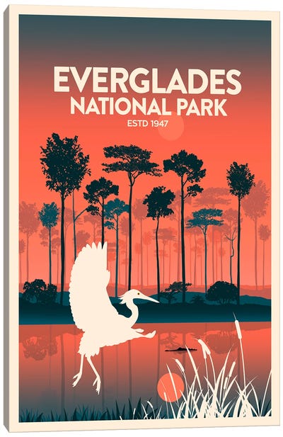 Everglades National Park Canvas Art Print - Heron Art