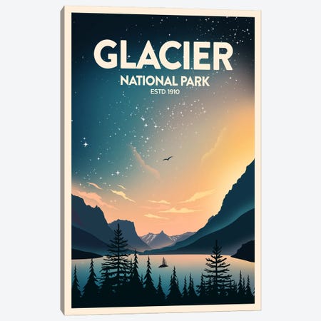 Glacier National Park Canvas Print #SIC14} by Studio Inception Canvas Wall Art