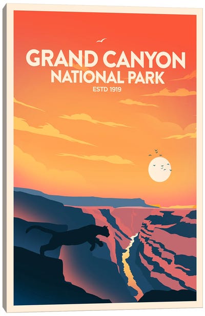 Grand Canyon National Park Canvas Art Print - National Parks Travel Posters