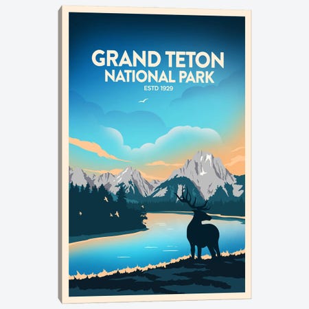 Grand Teton National Park Canvas Print #SIC16} by Studio Inception Canvas Wall Art